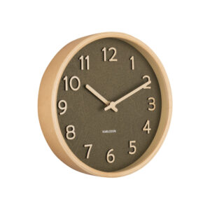 Pure Wood Grain Light Green Clock