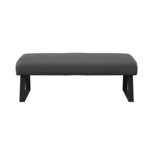 Tan Faux Leather Backless Bench