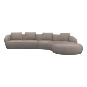 2.5 Seater, 45 corner, Round Chaiselong LHF - Upholstered -  Fabric 1