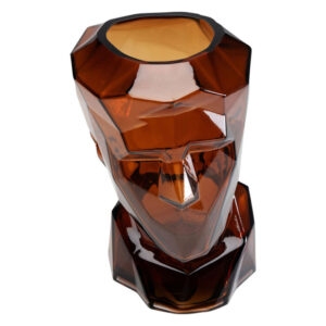 Brown Prisma Face Vase