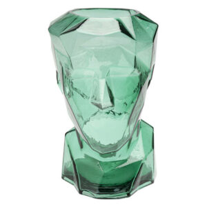 Green Prisma Face Vase