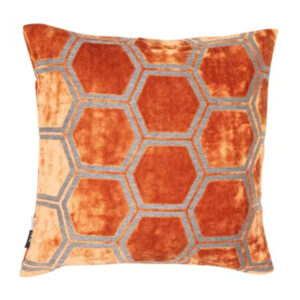 Ivor Hex Tan Velvet Cushion