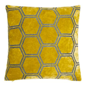 Ivor Hex Mustard Velvet Cushion