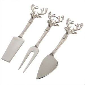 Accessories Stag Head Cheese Knives - Set Of 3